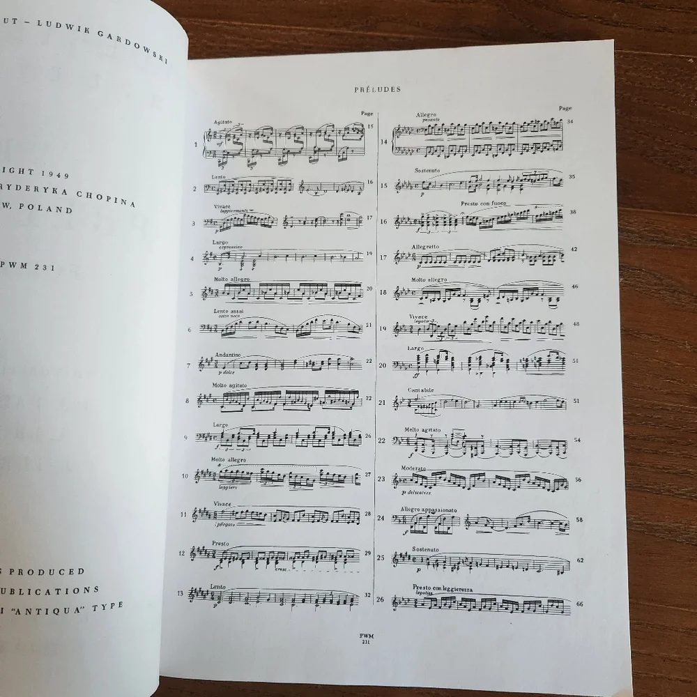 CHOPIN Preludes Complete Works  Piano Sheetmusic Book 1 - Picture 2 of 6